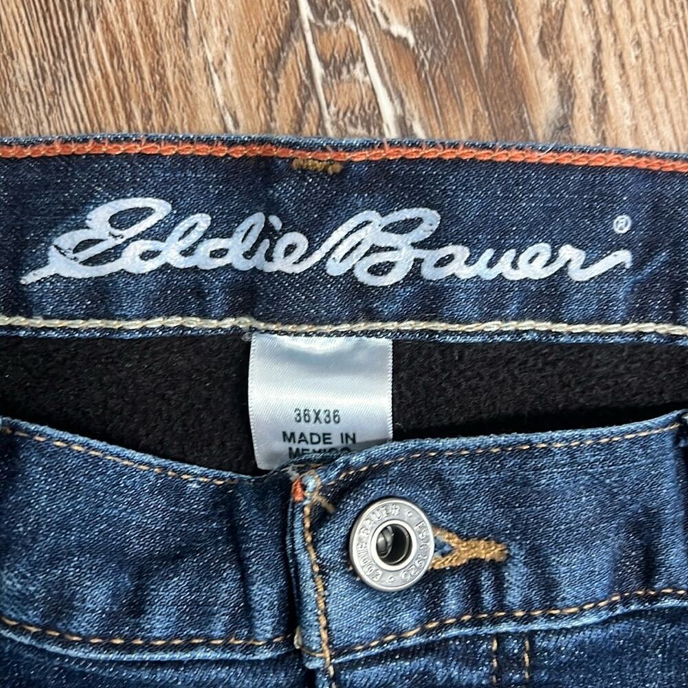 Eddie Bauer fleece lined jeans straight men’s 36x36 - Picture 4 of 7